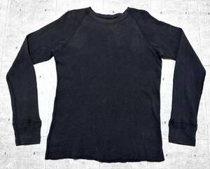 テンダーロイン ワッフル サーマル 長袖Tシャツ ロンT ラグランスリーブ　　TENDERLOIN ブラック 日本製 ハイクオリティー 柳8429