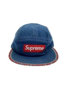 Supreme◆19SS/Worldwide Visor Tape Camp Cap/キャンプキャップ/FREE/デニム/BLU