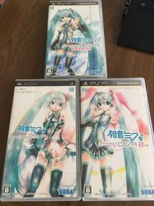PSP 初音ミク project Diva 起動確認済 プレイステーションポータブル 3本セット SEGA レン