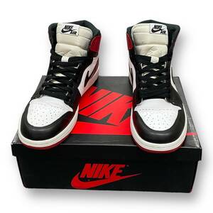 希少 ● NIKE AIR JORDAN 1 RETRO HIGH OG BLACK TOE つま黒 ジョーダン1 スニーカー ナイキ 555088-184 26.5cm