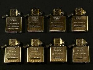 新品未使用 ZIPPO 純正 ゴールド 金色 インサイドユニット 4個 適合 レギュラー アーマー フラットトップ 1937 1933 1932 インナー bv781