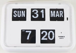 M◇中古品◇置時計/掛時計 デジタルカレンダークロック QD-35 TWEMCO/トゥエンコ Automatic Digital Calendar Clock 箱・取扱説明書つき