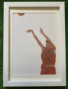 【額装品】スラムダンク　SLAM DUNK 井上雄彦 湘北　桜木花道　流川楓　ポスター　ポストカード　原画　セル画　イラストAK