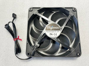 Diginnos BRUSHLESS 4pin DC FAN /140 mm角 /DC 12V 0.14A [E312729] /A