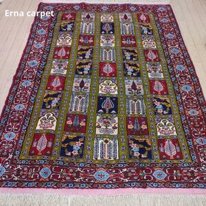 ペルシャ絨毯 p140 新品 190x141 手織り クルド・ グーチャン産 persia carpet