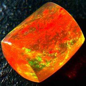 遊色効果抜群!!［天然ファイアオパール4.243ct］A 11.7×9.3mm ルース 裸石 fire opal 宝石 ジュエリー jewerly テDC0