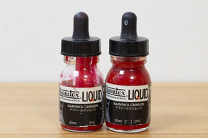 Liquitex リキテックス リキッド 30ml 010 ナフソールクリムソン2本 （未使用に近い・使用品）