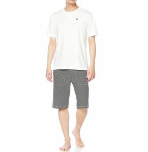 ★チャンピオン Champion 新品 メンズ コットン 半袖 半パンツ 上下セット スーツ ルームウェア [SETOM3142031N-M] 五 壱★QWER★