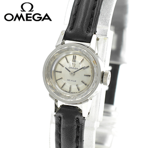 OMEGA オメガ デビル カットガラス 手巻き レディース腕時計 シルバー【A02426】