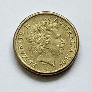 【希少品セール】オーストラリア エリザベス女王肖像デザイン 2008年 2ドル硬貨 1枚