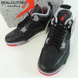 【未使用】NIKE/ナイキ AIR JORDAN 4 BRED REIMAGINED/エアジョーダン4 レトロ ブレッド リイマジンド FV5029-006/27.5 /080