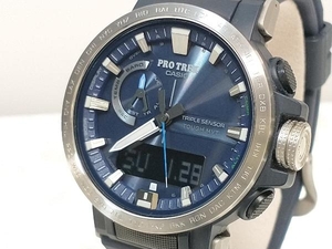箱付き CASIO カシオ PRO TREK プロトレック クライマーライン タフソーラー マルチバンド6 SS ステンレス ブルー 腕時計 店舗受取可