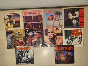 10 Vintage ロック バイナル Picture Sleeve 45s Bad Company Aerosmith Billy Idol ZZ Top 海外 即決
