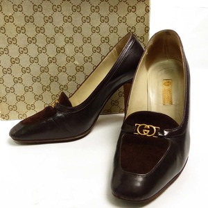 イタリア製 旧タグ GUCCI / オールドグッチ ハイヒール 36(23cm相当)(レディース・箱付き)【中古】11i-1-042