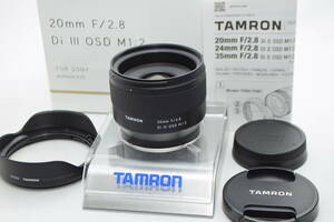 美品★TAMRON タムロン 20mm F2.8 Di Ⅲ OSD M1:2 F050 SONY Eマウント ソニー用★元箱付・レンズフード付