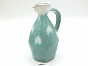 【z26401】花瓶　在銘　陶器　ソーダ釉　花器　花入　格安スタート