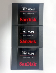 動作確認済 中古 2.5インチ SATA SanDisk SSD SDSSDA480G 480GB×3本セット Crystal Disk Info 正常 フォーマット済