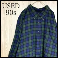 アメリカ古着長袖BDチェックシャツ90sオーバーサイズ