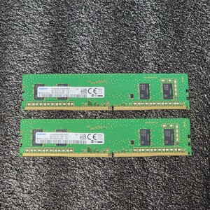 SAMSUNG DDR4-2400MHz 8GB (4GB×2枚キット) M378A5244CB0-CRC 動作確認済み デスクトップ用 PCメモリ 