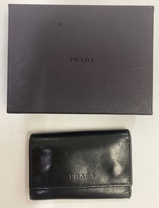 PRADA キーケース 5連 ブラック レザー