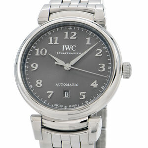 [3年保証] IWC メンズ ダヴィンチ オートマティック IW356602 カレンダー デイト ダビンチ グレー 灰色 自動巻き 腕時計 中古 送料無料