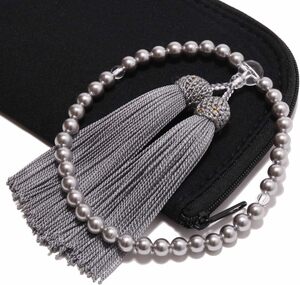 黒貝パール 女性用数珠 頭付房 全ての宗派で使える 女性用念珠 数珠 女性用