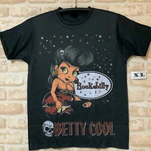 ベティ　クール　ギター　ロックンロール　リーゼント　Tシャツ　XLサイズ