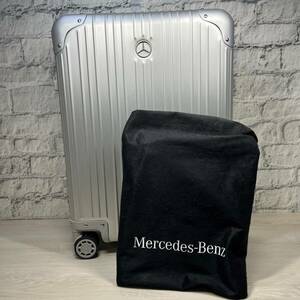 【YH-8534】中古現状品 Mercedes Benz メルセデスベンツ TASロック スーツケース 32L 非売品 アルミ ノベルティ シルバー キャリーケース