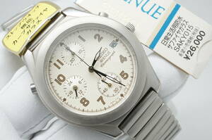 B81●作動良好 未使用デッドストック SEIKO セイコー Avenue クロノグラフ 7T27-6A60 1993年製 純正ベルト メンズ腕時計 クォーツ