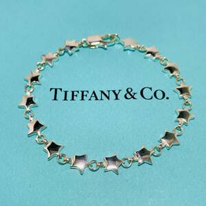 美品 18cm ティファニー パフスター ブレスレット シルバー TIFFANY&Co.★839