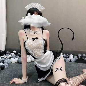 LYW1867★超セクシー 悩殺 セクシーランジェリー メイド風 ベビードール かわいい ナイトウェア