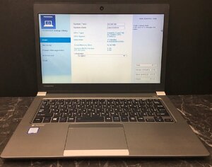 1円～ ■ジャンク 東芝 dynabook R63/J / 第7世代 / Core i5 7200U 2.50GHz / メモリ 8GB / SSD 256GB / 13.3型 / OS無し / BIOS起動可