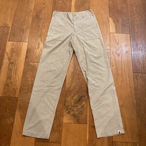 入手困難 a bathing ape エイプ チノパン ワークパンツ CHINO ベージュ Mサイズ 当時物 初期