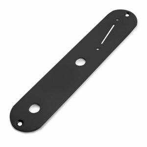 StewMac Control Plate For Tele With Angled Slot Black #STEWMAC-CPTELEA-BLACK