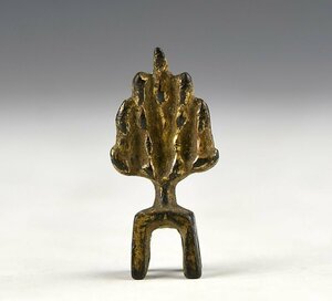【蔵A2559a】中国古美術　鍍金銅仏　隋～唐時代　本物保証