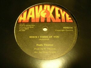 ●Reggae Lovers Rock 12inch●RUDY THOMAS/ WHEN I THINK OF YOU