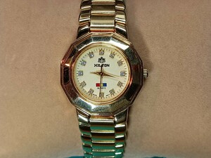 HILTON ヒルトン レディース 腕時計 18K GOLD PLATING 内周約18cm 不動 中古品