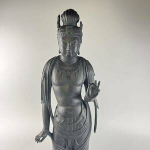 仏教美術 樹脂製 薬師寺月光菩薩立像 高さ約60cm 彫刻 古美術 仏教 検 骨董 仏像 彫刻 仏陀 釈迦 観音 菩薩 