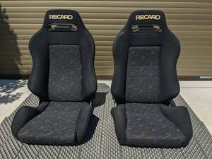 【1円～】RECARO SR-3 定番のルマンカラー 両側ダイヤル2脚セット！90年代のスポーツカーなどに！レカロ セミバケ 検SR3/LX/LS/SR-2/SR2