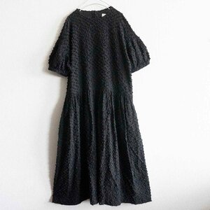 【極美品】Tao COMME des GARCONS 【2022SS/ギャザーワンピース】M タオ コムデギャルソン ブラック 2310025