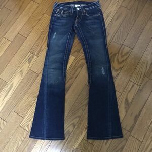 トゥルーレリジョン 古着 2～3回着用　アメカジ true religion JOEY 23インチ ブーツカット デニム　美品