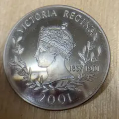 フォークランド50ペンス白銅貨　ヴィクトリア　エリザベスII