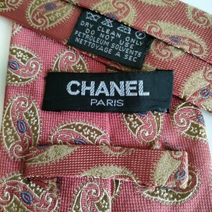 CHANEL(シャネル)ピンクオレンジネクタイ