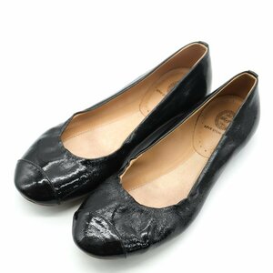レーヴ ダン ジュール フラットシューズ パテントレザー バレエシューズ ブランド 靴 黒 レディース 37サイズ ブラック REVE D