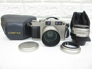 5D009◎CONTAX コンタックス G1 フィルムカメラ/レンズセット 通電・シャッター確認済み 現状品◎中古