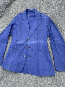 【1940s】Le Fortex French Blue Thin Twill　フレンチワークジャケット　フレンチヴィンテージ　