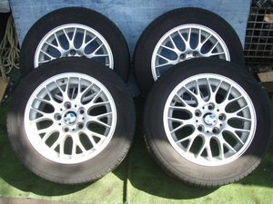 ★　CG19　BMW 318ti　E36　 純正 アルミホイール　16インチ 7J +46　PCD120　5穴　タイヤ　215/55R16　4本SET　340846JJ