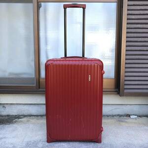 【リモワ】本物 RIMOWA スーツケース SALSA サルサ 2輪 TSAロック 63L キャリーケース 855 63 赤色系 トラベルバッグ 旅行かばん メンズ