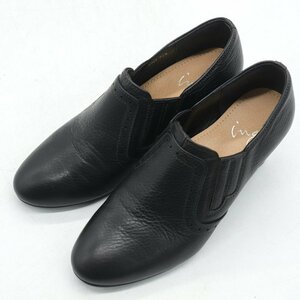 イング ショートブーツ ブーティ レザー 2E 日本製 ブランド シューズ 靴 黒 レディース 22.5cmサイズ ブラック INGNI