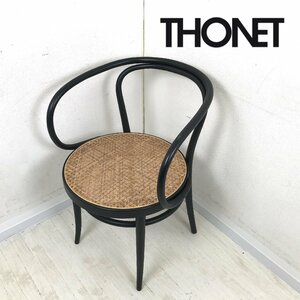 1202 THONET トーネット no.209 ブラック アームチェア ダイニングチェア ラタン ビーチ Michael Thonet ドイツ ①